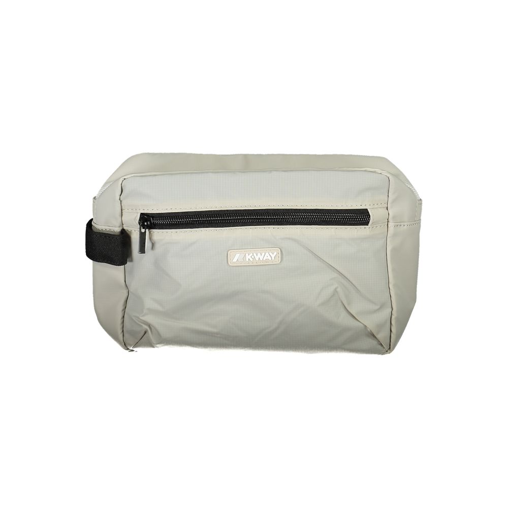 K-Way Gray Polyester Leather Beauty Case