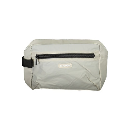K-Way Gray Polyester Leather Beauty Case