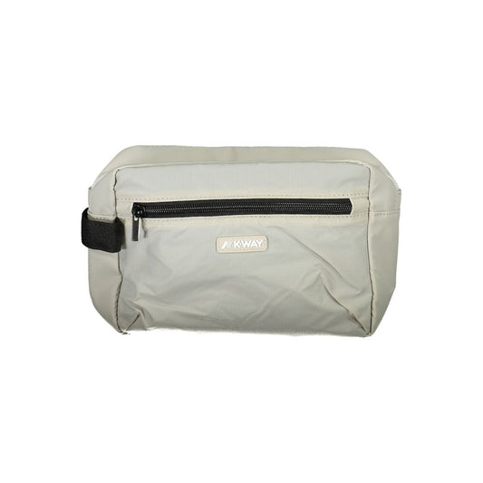 K-Way Gray Polyester Leather Beauty Case