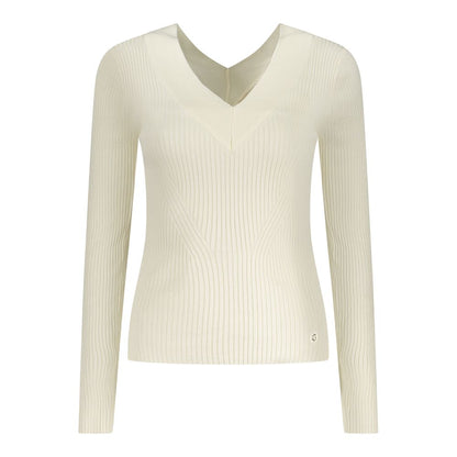 Guess Jeans White Viscose Sweater - Trendy and Versatile