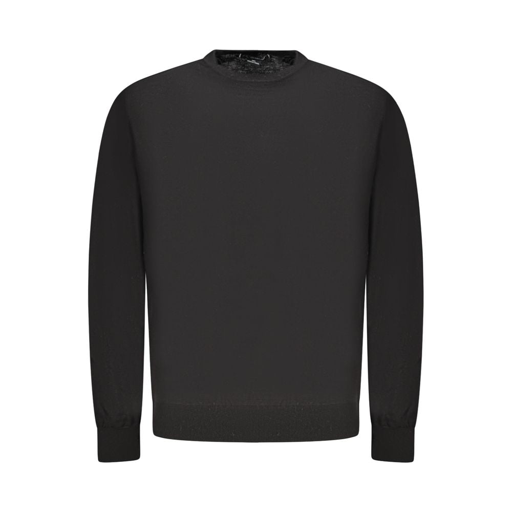 Guess Jeans Black Crew Neck Wool Sweater for Men
