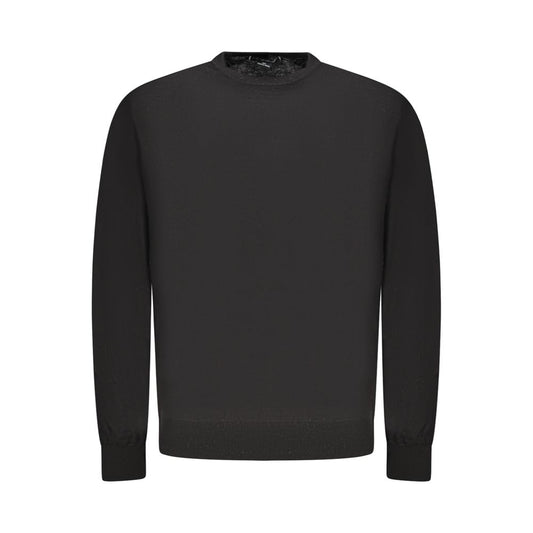 Guess Jeans Black Crew Neck Wool Sweater for Men