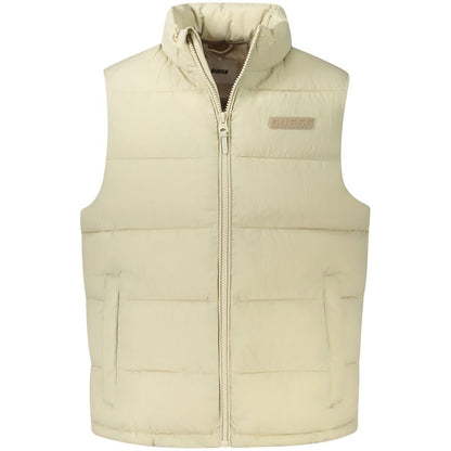 Guess Jeans Beige Polyamide Sleeveless Jacket