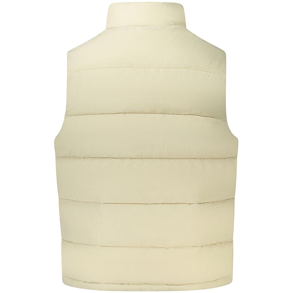 Guess Jeans Beige Polyamide Sleeveless Jacket