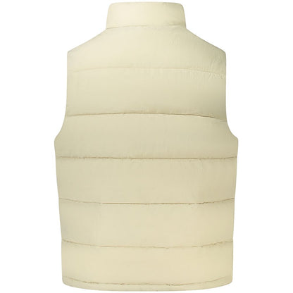Guess Jeans Beige Polyamide Sleeveless Jacket