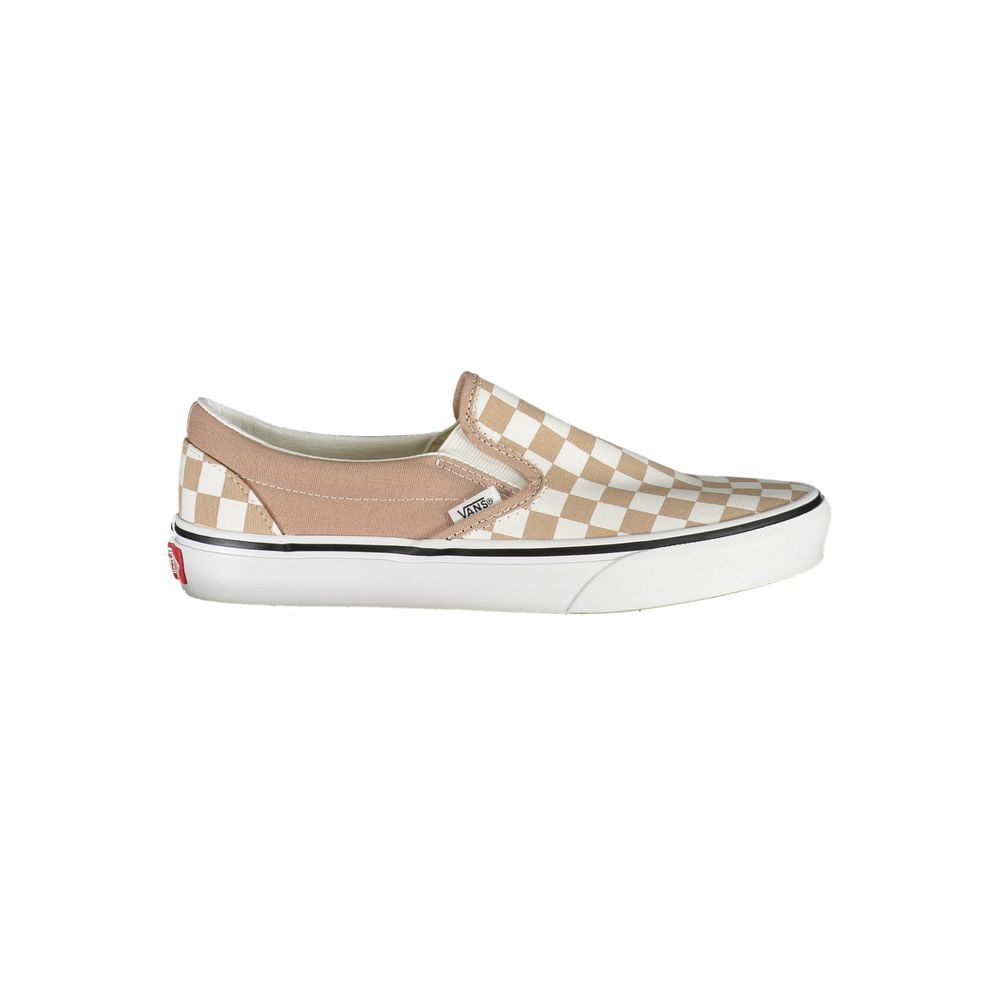 Vans Beige Polyester Sneaker - Classic Slip-On Style