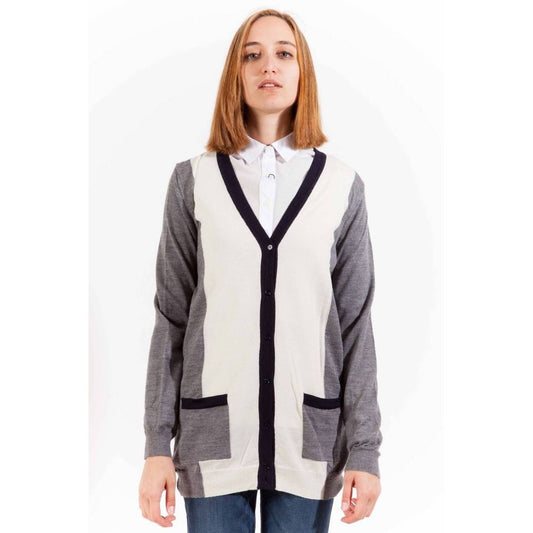 Gant Gray Wool Sweater - Long Sleeve Cardigan
