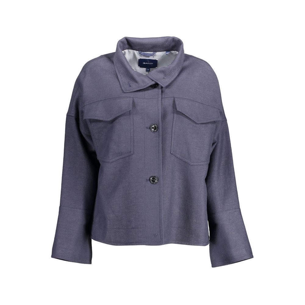 Gant Blue Cotton Sports Jacket with Logo
