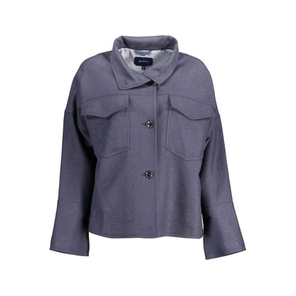 Gant Blue Cotton Sports Jacket with Logo