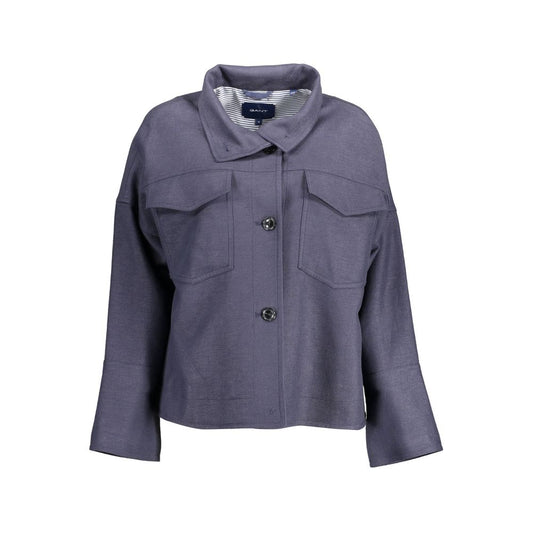 Gant Blue Cotton Sports Jacket with Logo