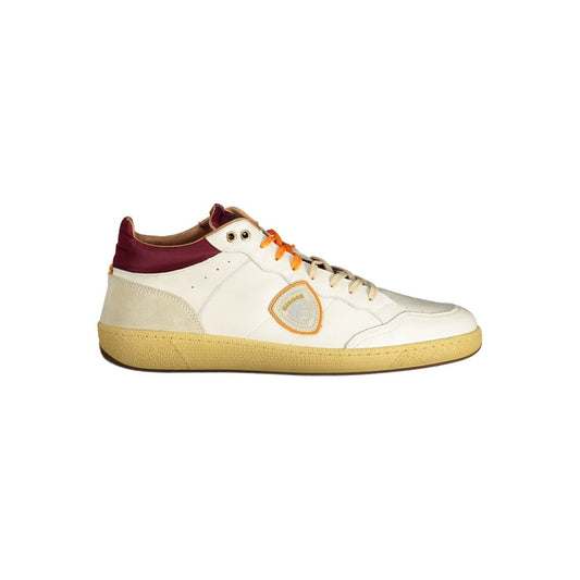 Blauer White Polyester Sneaker - Durable Sports Shoe