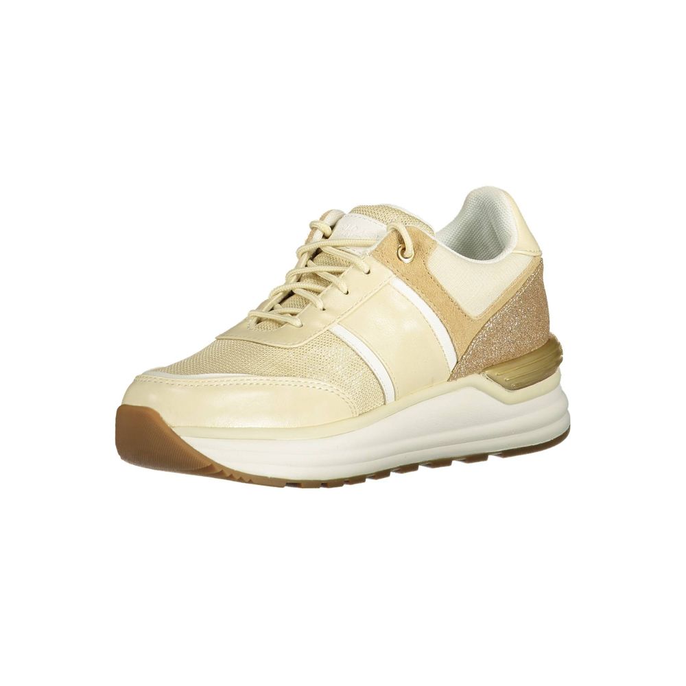 U.S. POLO ASSN. Beige Polyester Sneakers with Contrasting Details