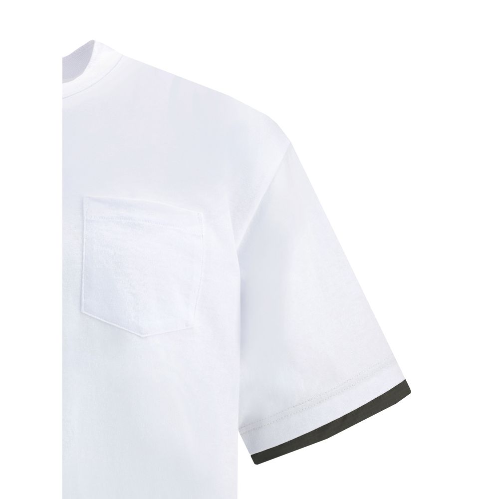 Sacai Double Layer T-Shirt with Patch Pocket