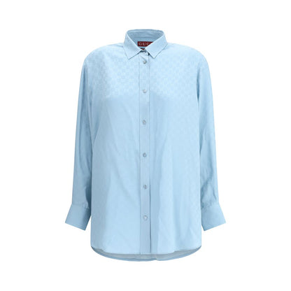 Gucci GG Supreme Print Silk Shirt