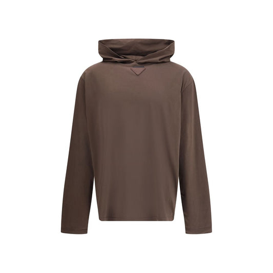 Prada Brown Lightweight Hoodie for Men