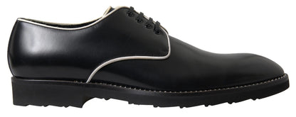 Dolce & Gabbana Black & White Leather Formal Dress Shoes