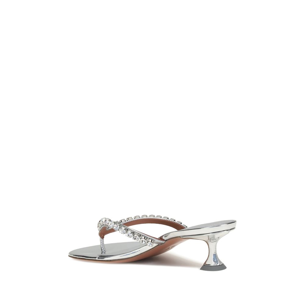 Amina Muaddi Gigi Sandals - Elegant Rhinestone Detail Footwear