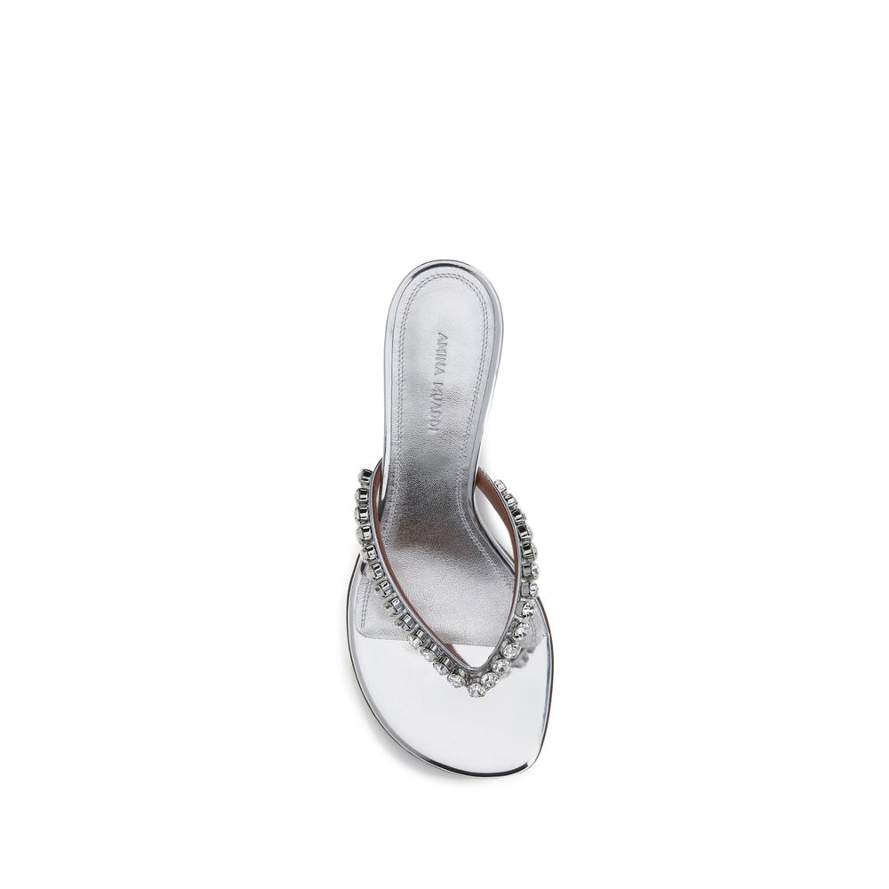 Amina Muaddi Gigi Sandals - Elegant Rhinestone Detail Footwear