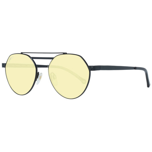 Hally&Son Unisex Black Metal Sunglasses HS691-52S03