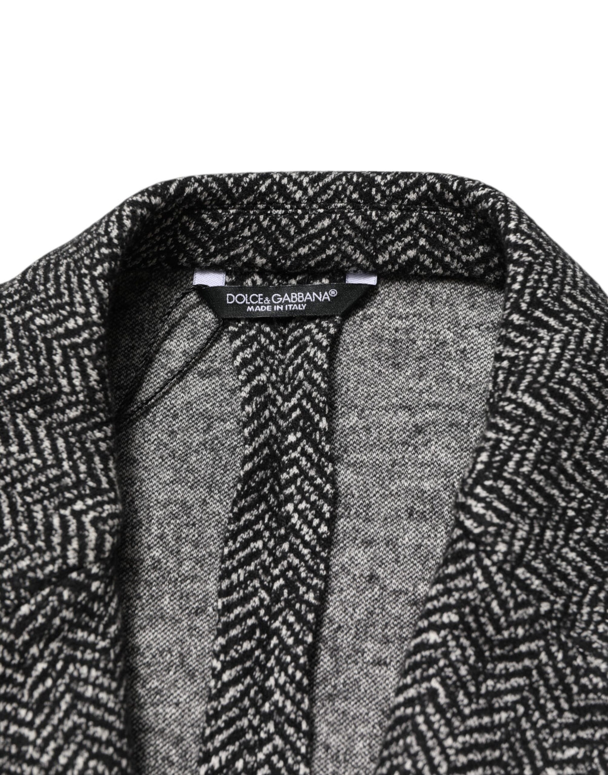 Dolce & Gabbana Black and White Double Breasted Men Suit Blazer