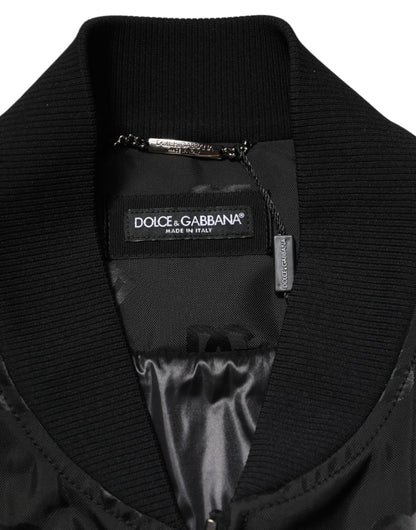 Dolce & Gabbana Black Cargo Windbreaker Logo Mania Jacket