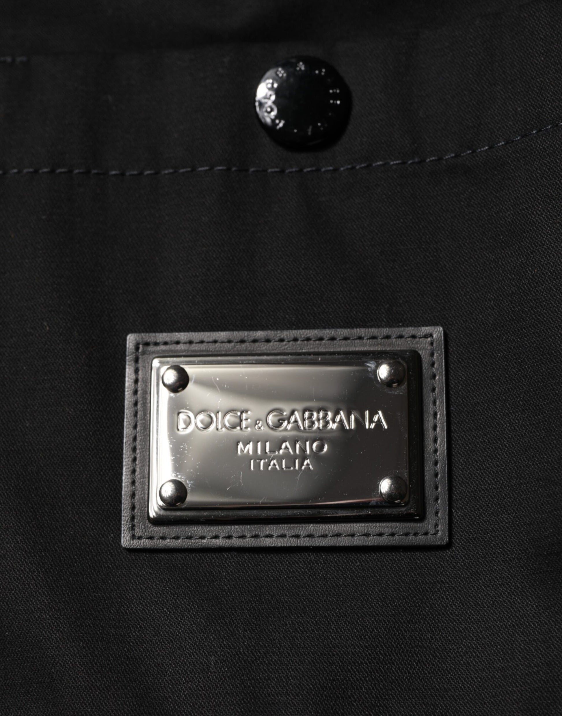Dolce & Gabbana Black Short Sleeve Button Casual Shirt