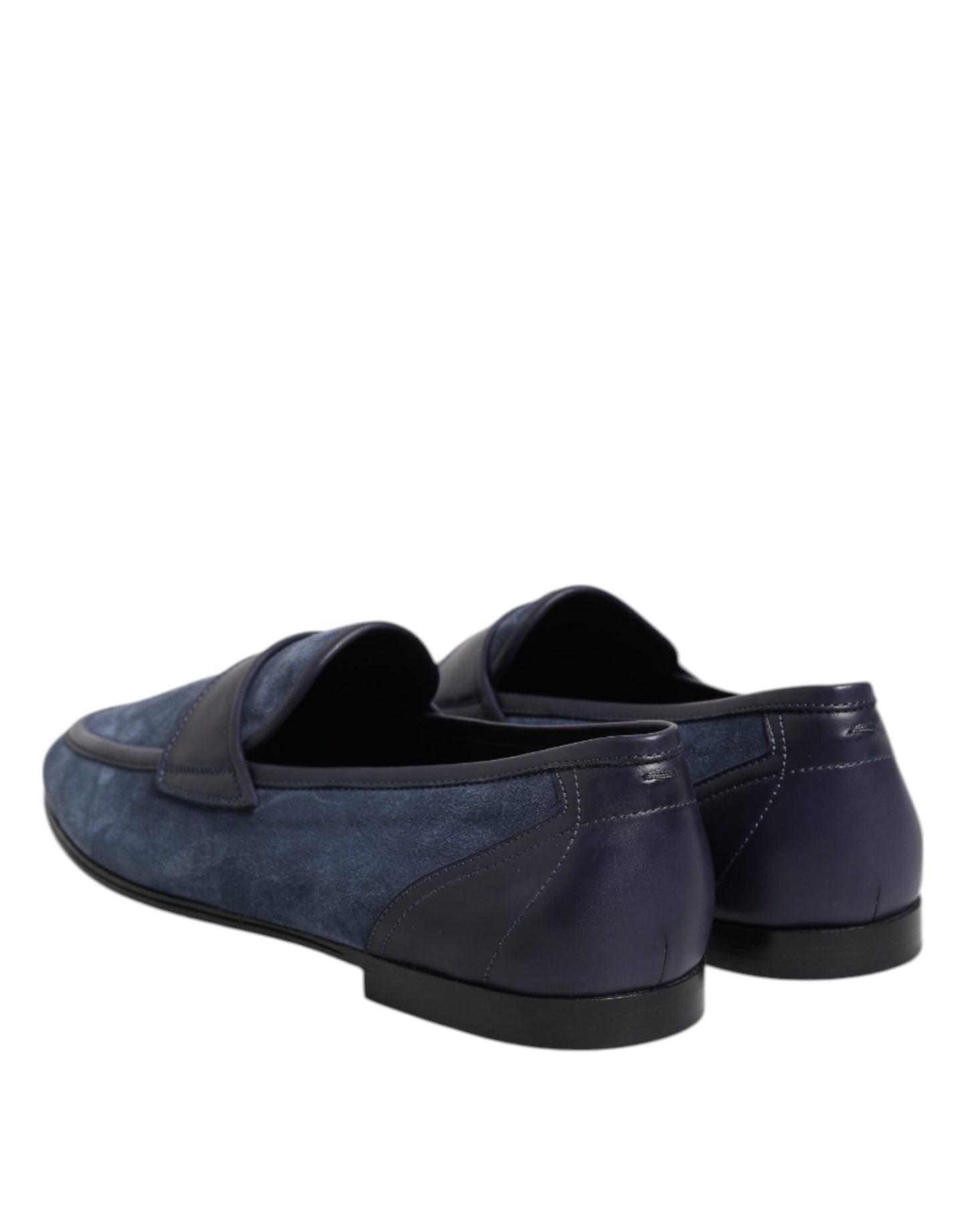 Dolce & Gabbana Blue Suede Leather Loafers
