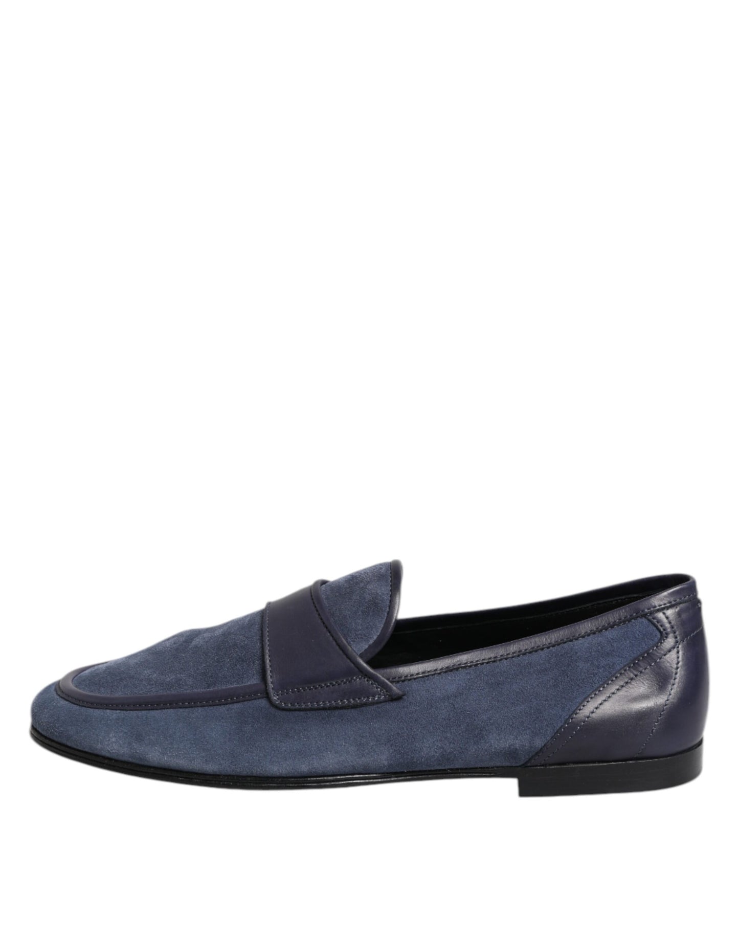 Dolce & Gabbana Blue Suede Leather Loafers
