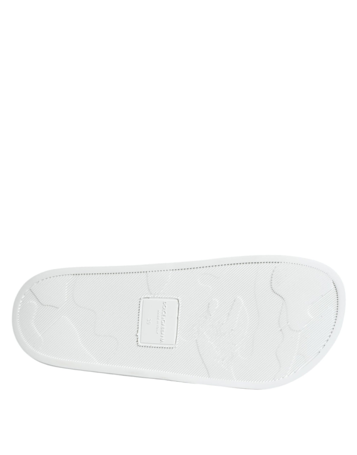 Dolce & Gabbana White Black Leather Sandals