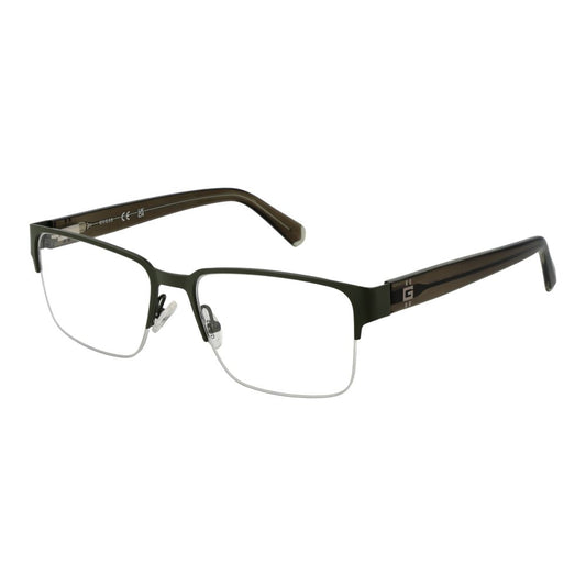 Guess Men’s Optical Glasses – Green Half-Rim Frame, 55mm