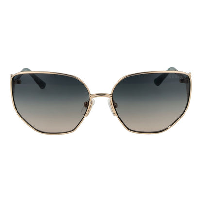 Guess Women’s Sunglasses – Gold Butterfly Frame, Green Gradient Lenses