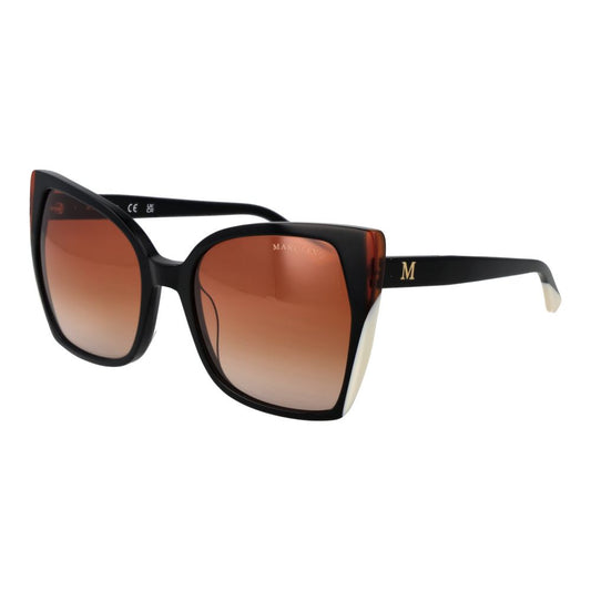 Marciano by Guess Women’s Sunglasses – Black Butterfly Frame, Brown Gradient Lenses