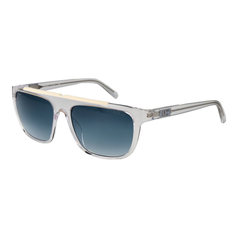 Guess Men’s Sunglasses – Transparent Rectangle Frame, Gradient Lenses