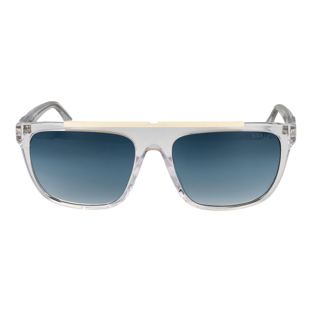 Guess Men’s Sunglasses – Transparent Rectangle Frame, Gradient Lenses