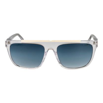 Guess Men’s Sunglasses – Transparent Rectangle Frame, Gradient Lenses
