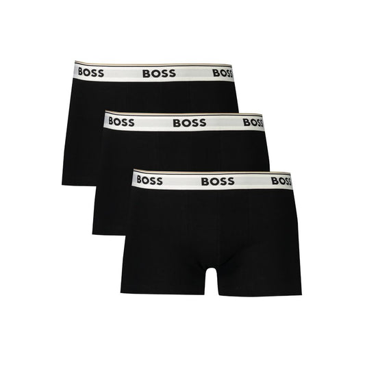 Hugo Boss Black Cotton Men Boxer Short Triple-Pack