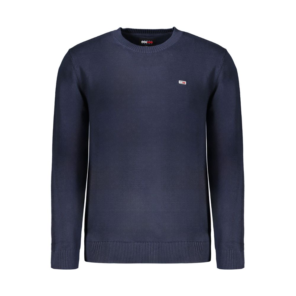 Tommy Hilfiger Blue Cotton Sweater - Stylish Crew Neck for Every Occasion