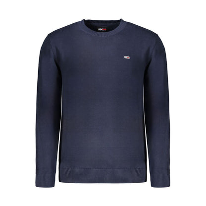Tommy Hilfiger Blue Cotton Sweater - Stylish Crew Neck for Every Occasion