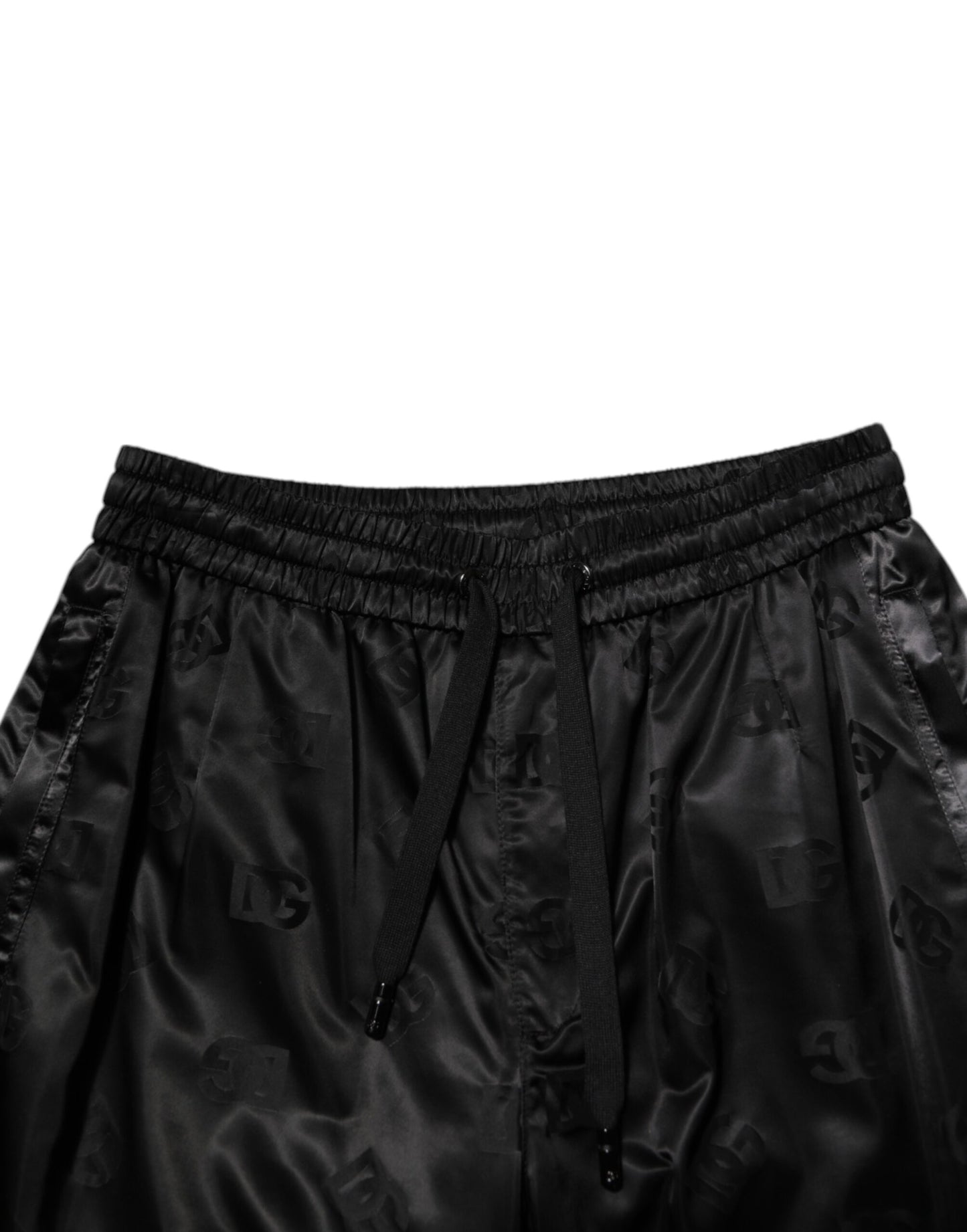 Dolce & Gabbana Black Logo DG Print Men Jogger Sweatpants