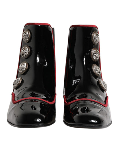 Dolce & Gabbana Black Jackie Buttoned Chelsea Boots