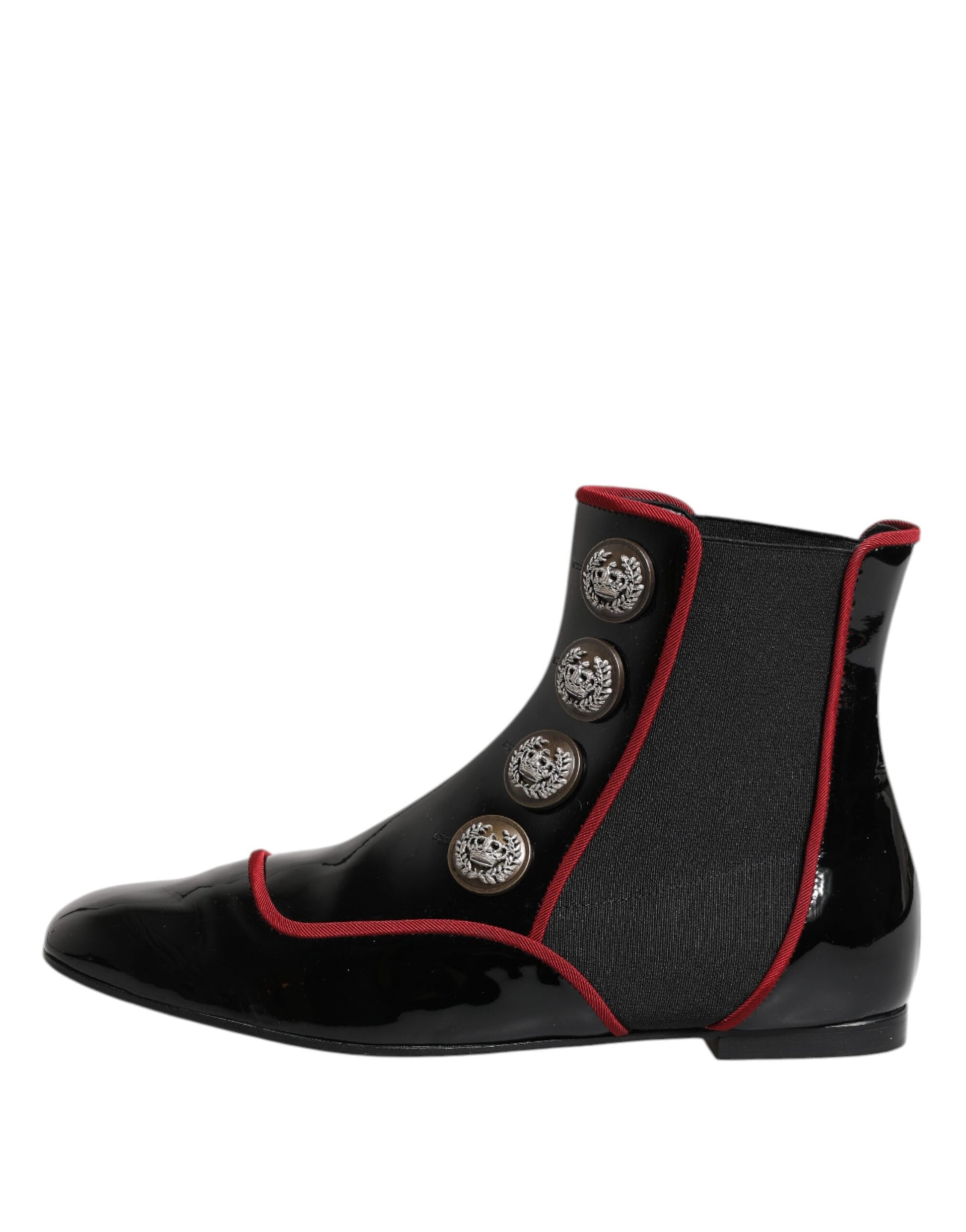 Dolce & Gabbana Black Jackie Buttoned Chelsea Boots