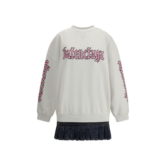 Balenciaga Sweatshirt Dress with Logo
