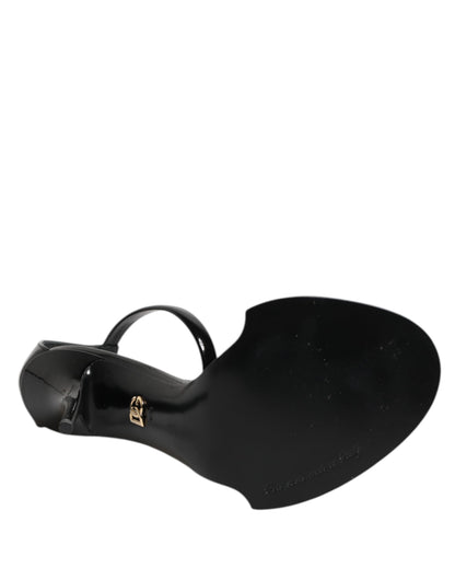 Dolce & Gabbana Black KEIRA Pearl Embellished Sandals