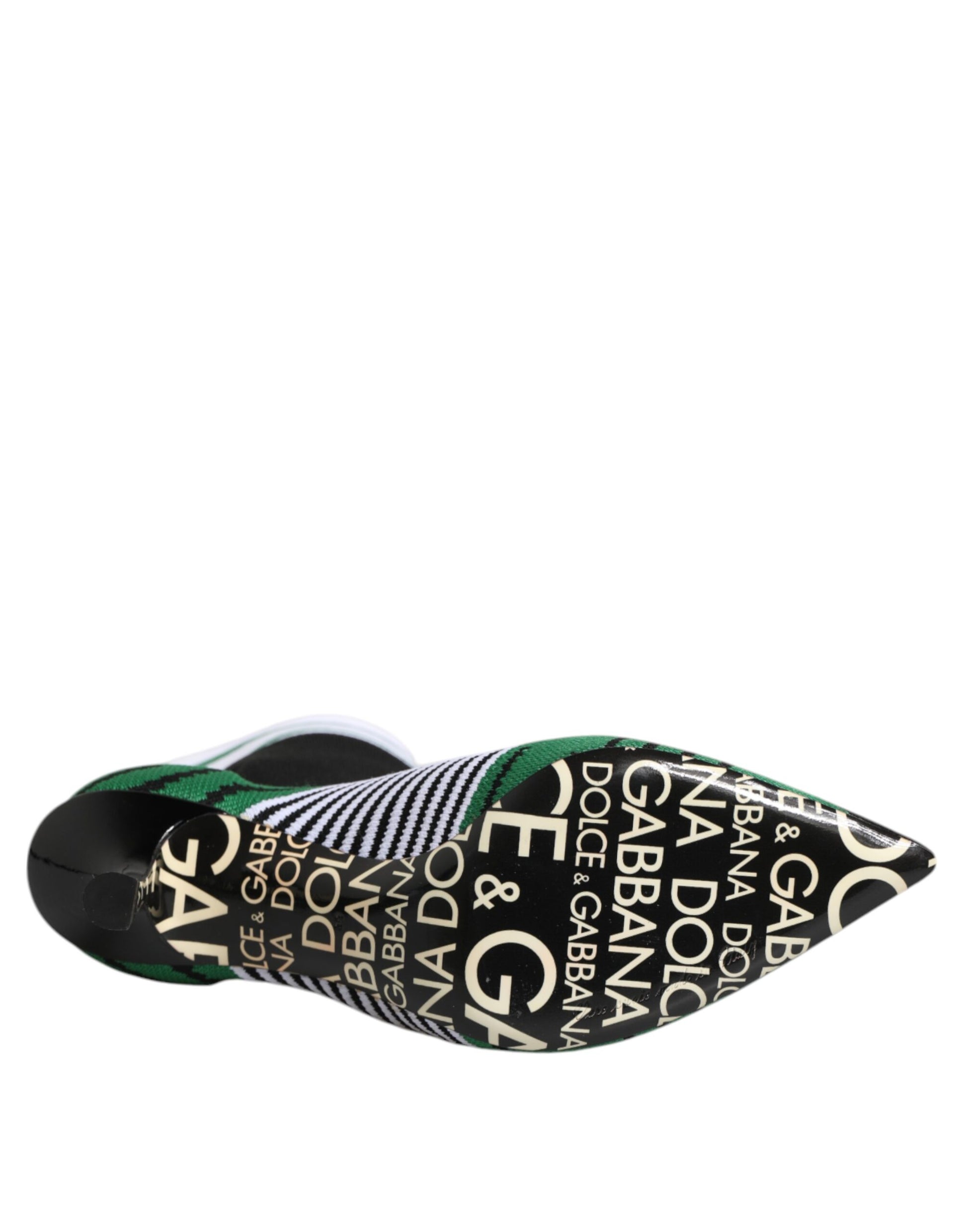 Dolce & Gabbana Green Stretch Sock Style Ankle Boots