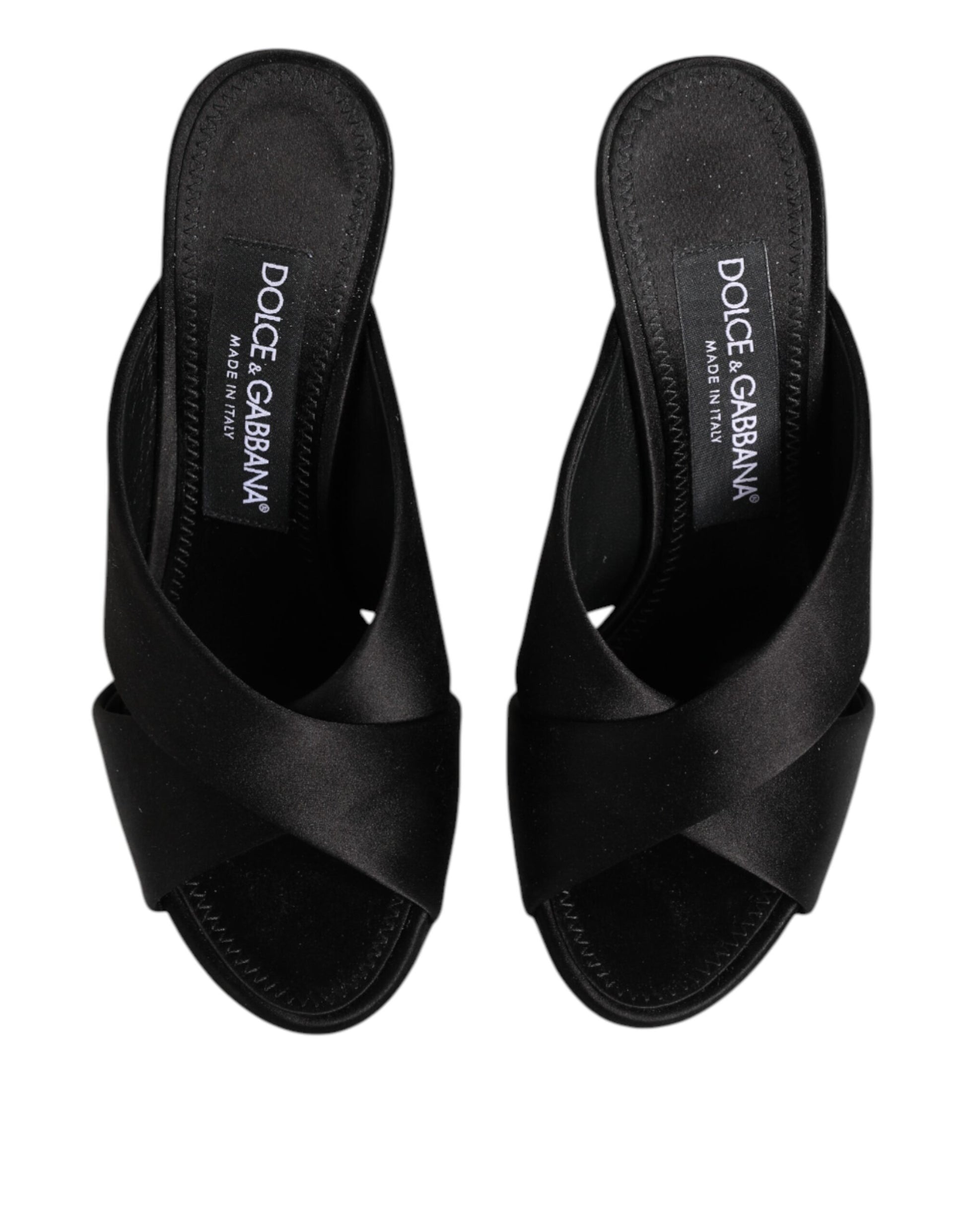 Dolce & Gabbana Black Keira Baroque High Heel Sandals