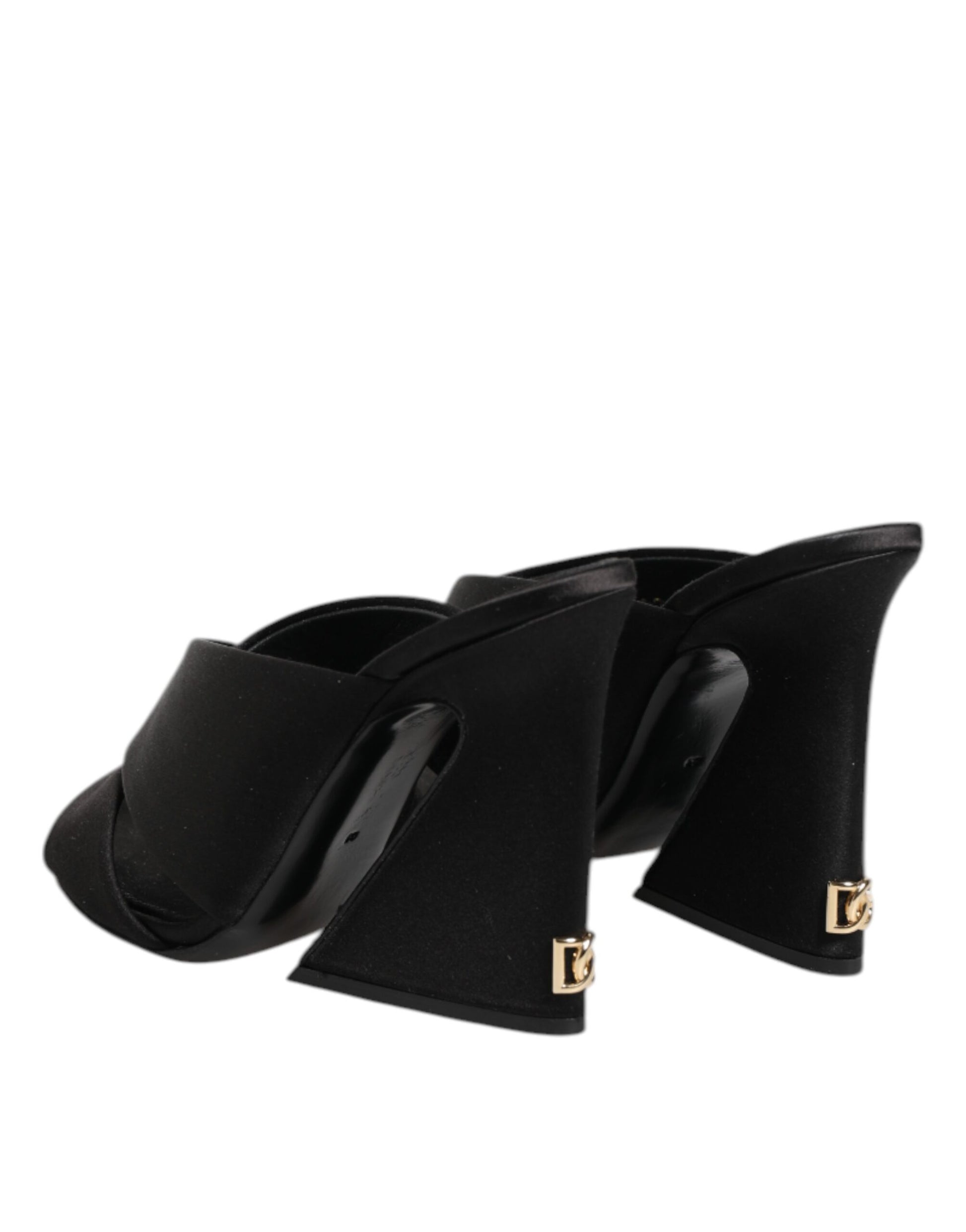 Dolce & Gabbana Black Keira Baroque High Heel Sandals