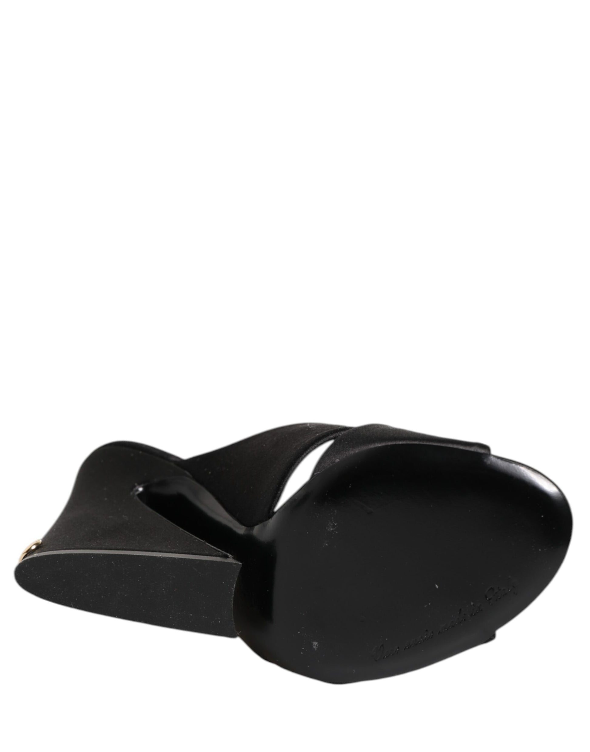 Dolce & Gabbana Black Keira Baroque High Heel Sandals