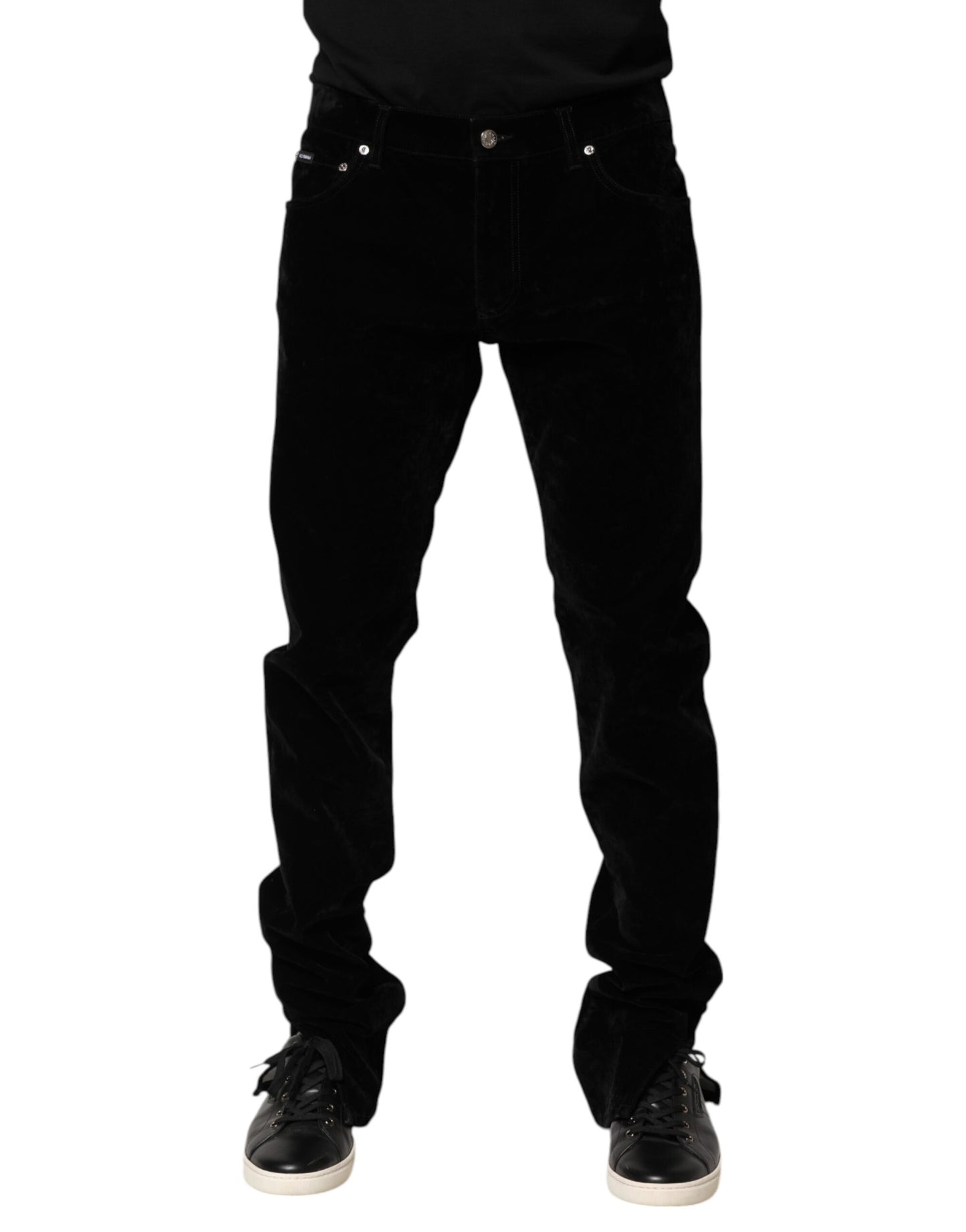 Dolce & Gabbana Black Cotton Men's Dress Formal Trouser Pants