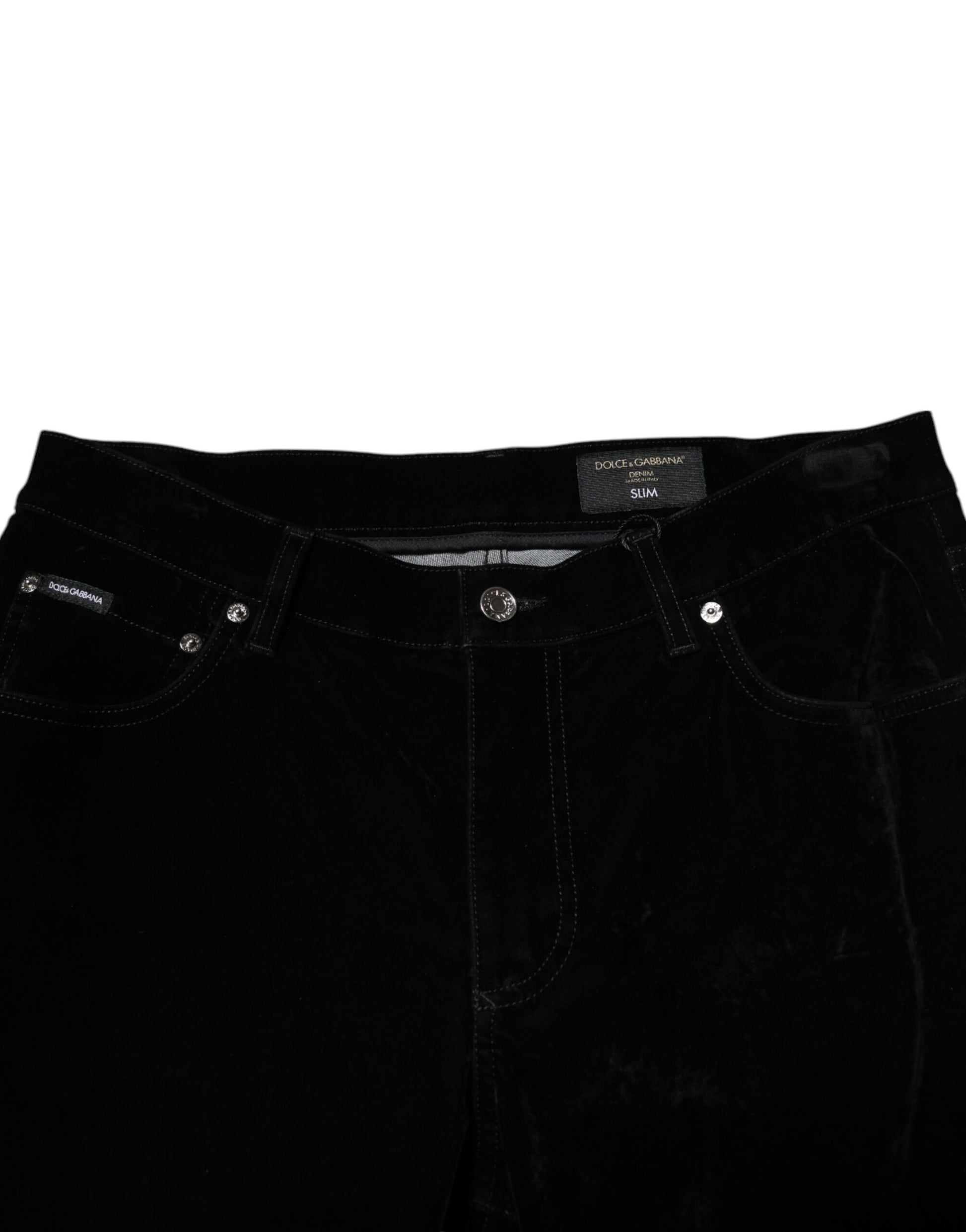 Dolce & Gabbana Black Cotton Men's Dress Formal Trouser Pants