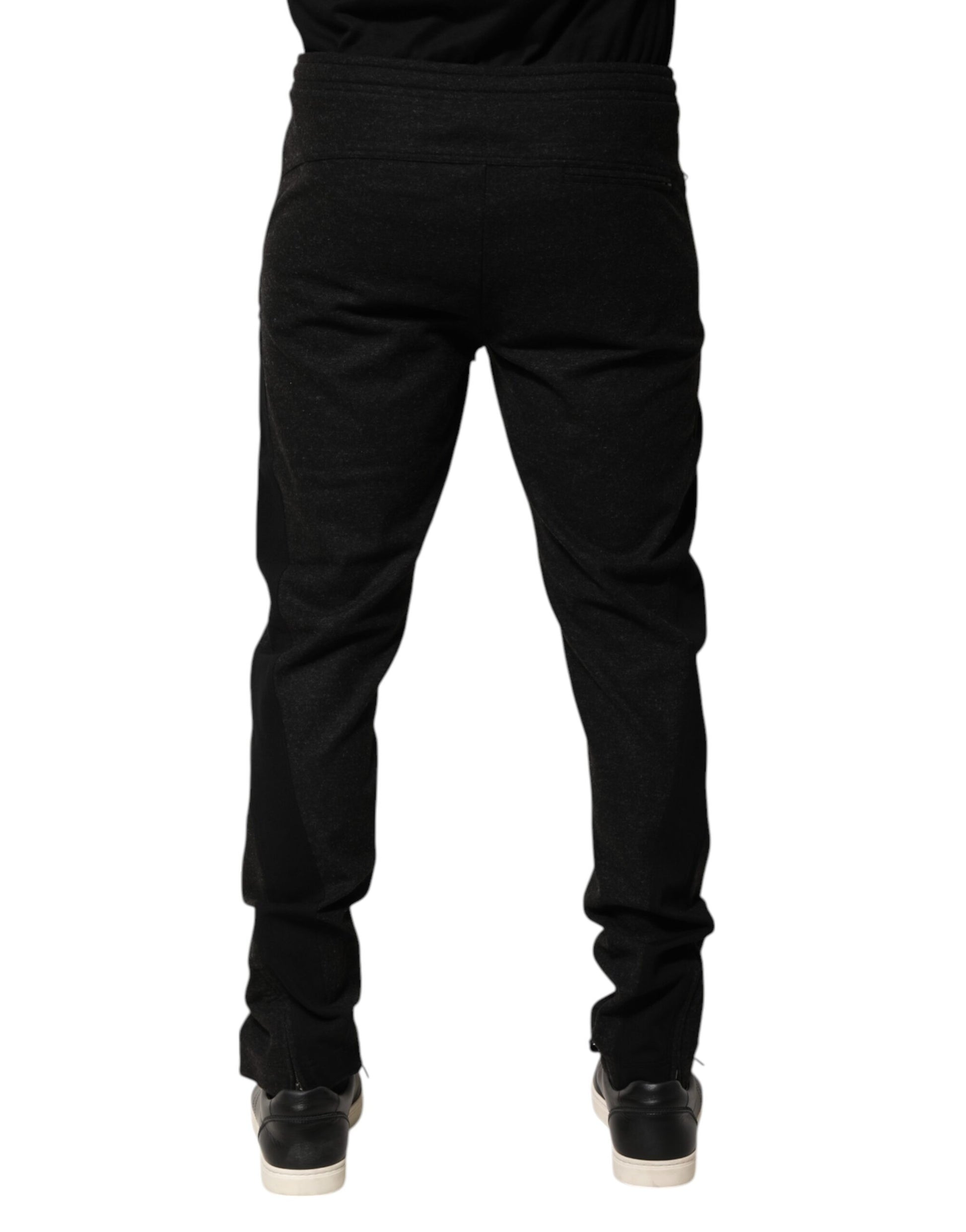 Dolce & Gabbana Marl Black Wool Blend Jogger Sweatpants